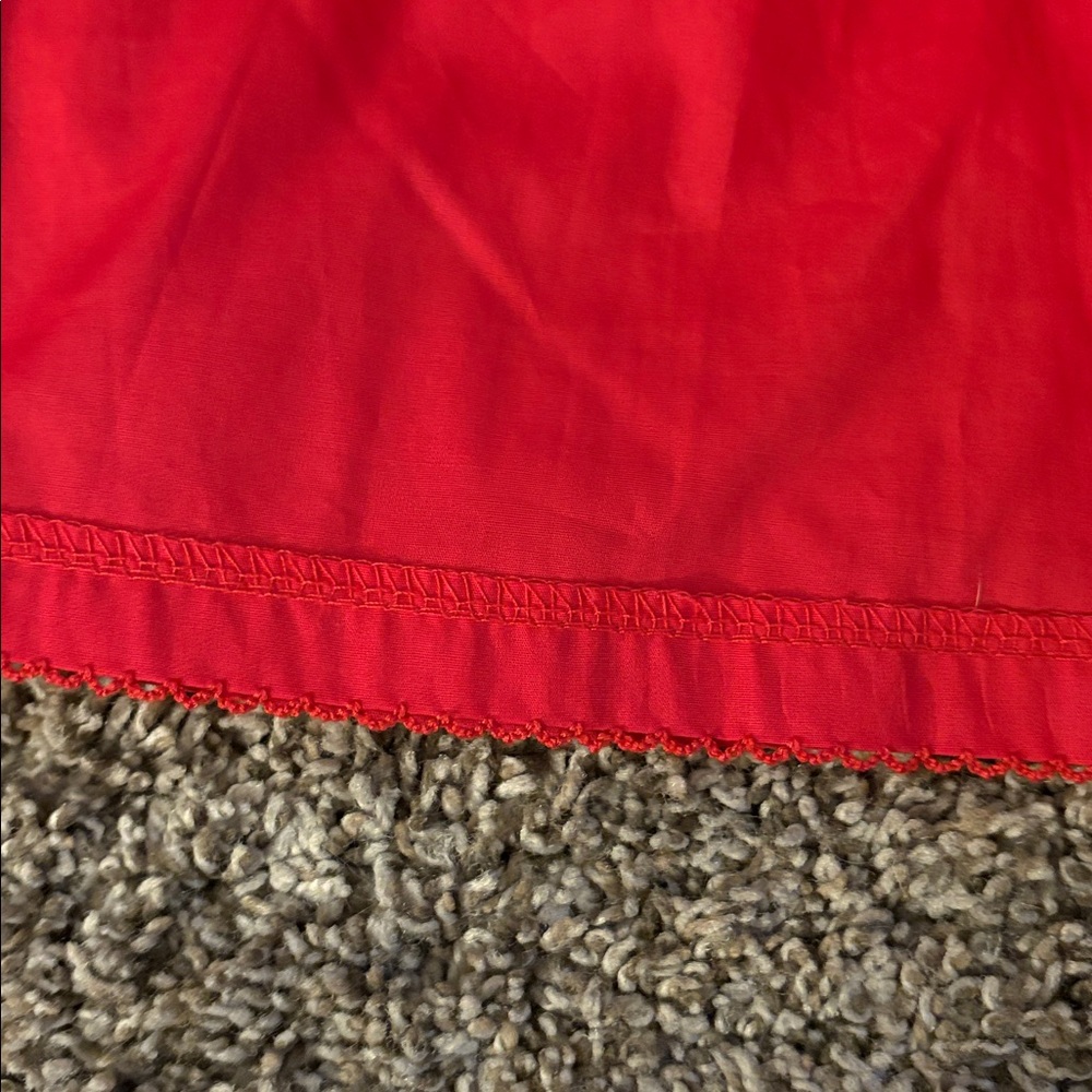 Maeve Anthropologie Red Mini Dress with Puff Sleeves - Picture 6 of 13